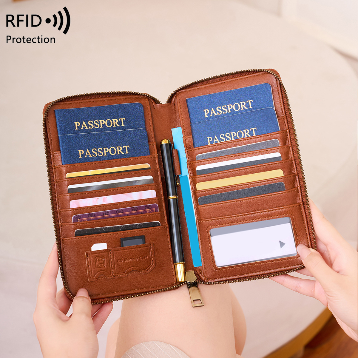 Passport Wallet Rfid - Trendy Airplane Design RFID Blocking Passport