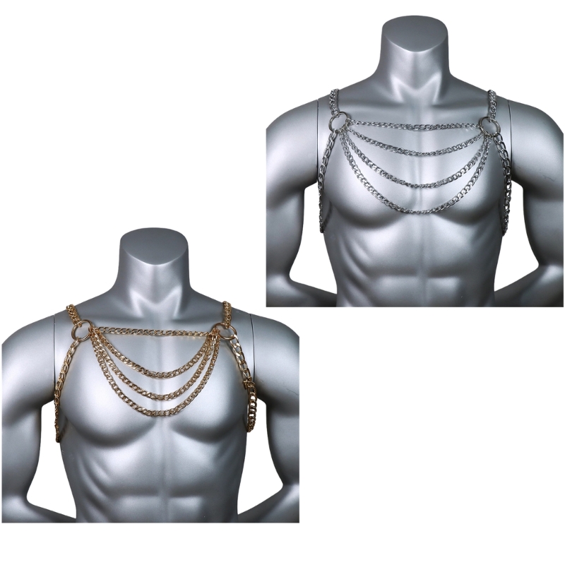 Mens Accessories Style - Men's Sexy Metal Body Chest Chain