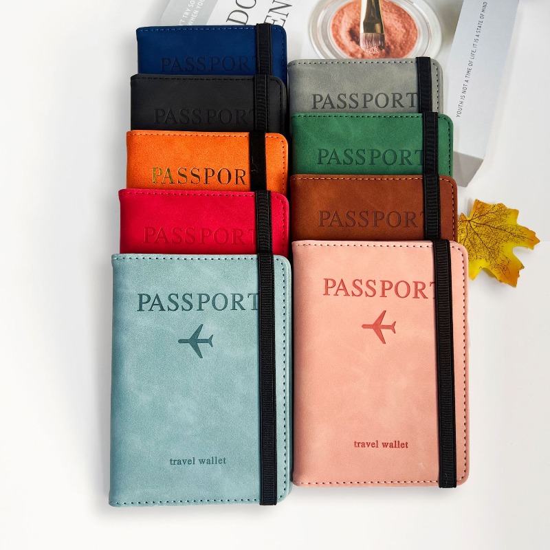 Passport Wallet Rfid - PU‑Leather Passport Holder, RFID‑Blocking Passport Cover,