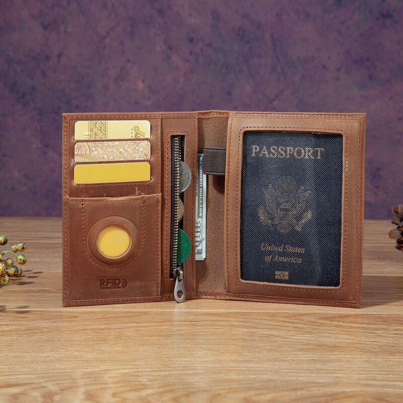 Passport Wallet Rfid - Fashionable Unisex Mad Leather Passport Holder