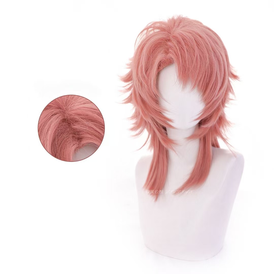 Sabito Cosplay Wig Pink Orange - Mens Accessories Style 评论和价格