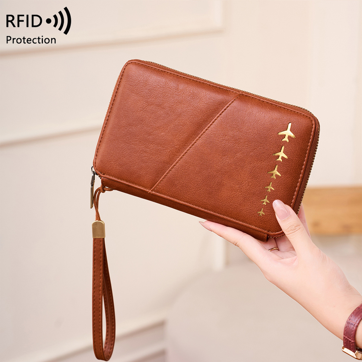 Trendy Airplane Design RFID Bl - Passport Wallet Rfid 评论和价格