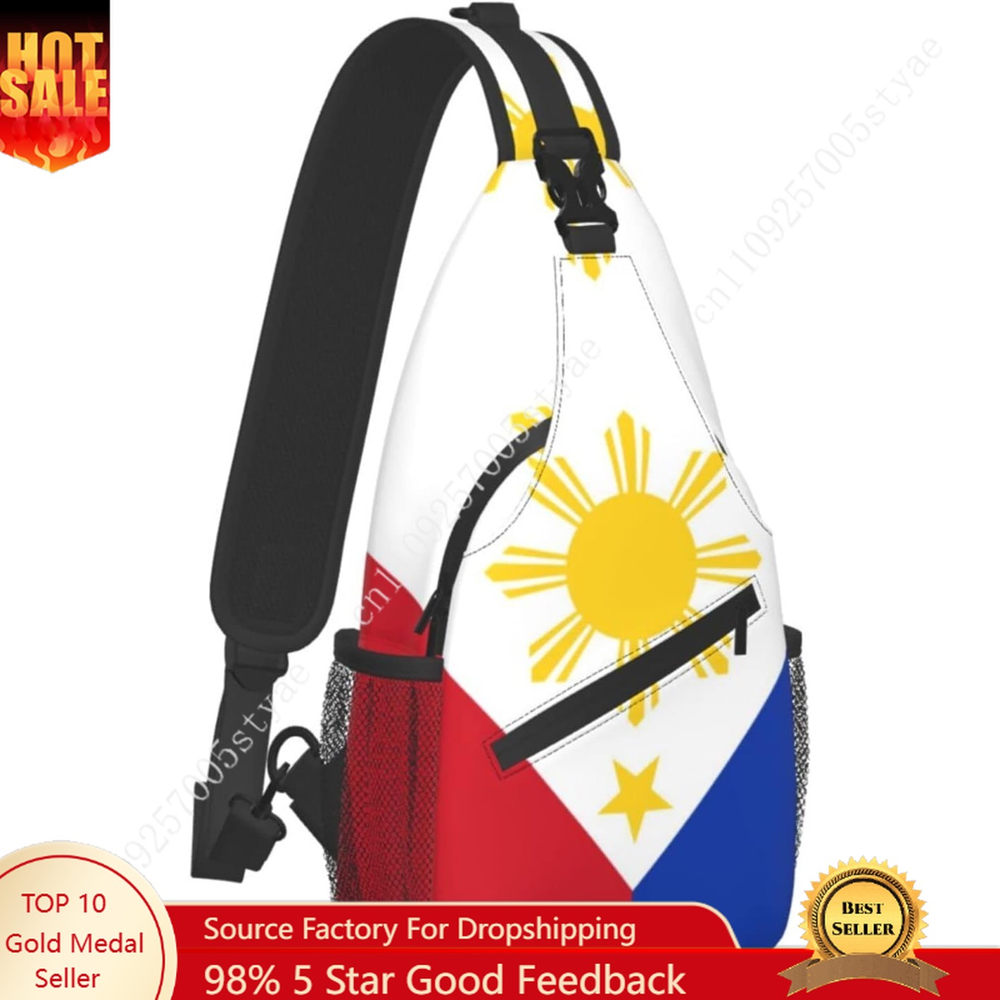 Philippine Flag Sling Backpack - Men'S Accessories Philippines 评论和价格