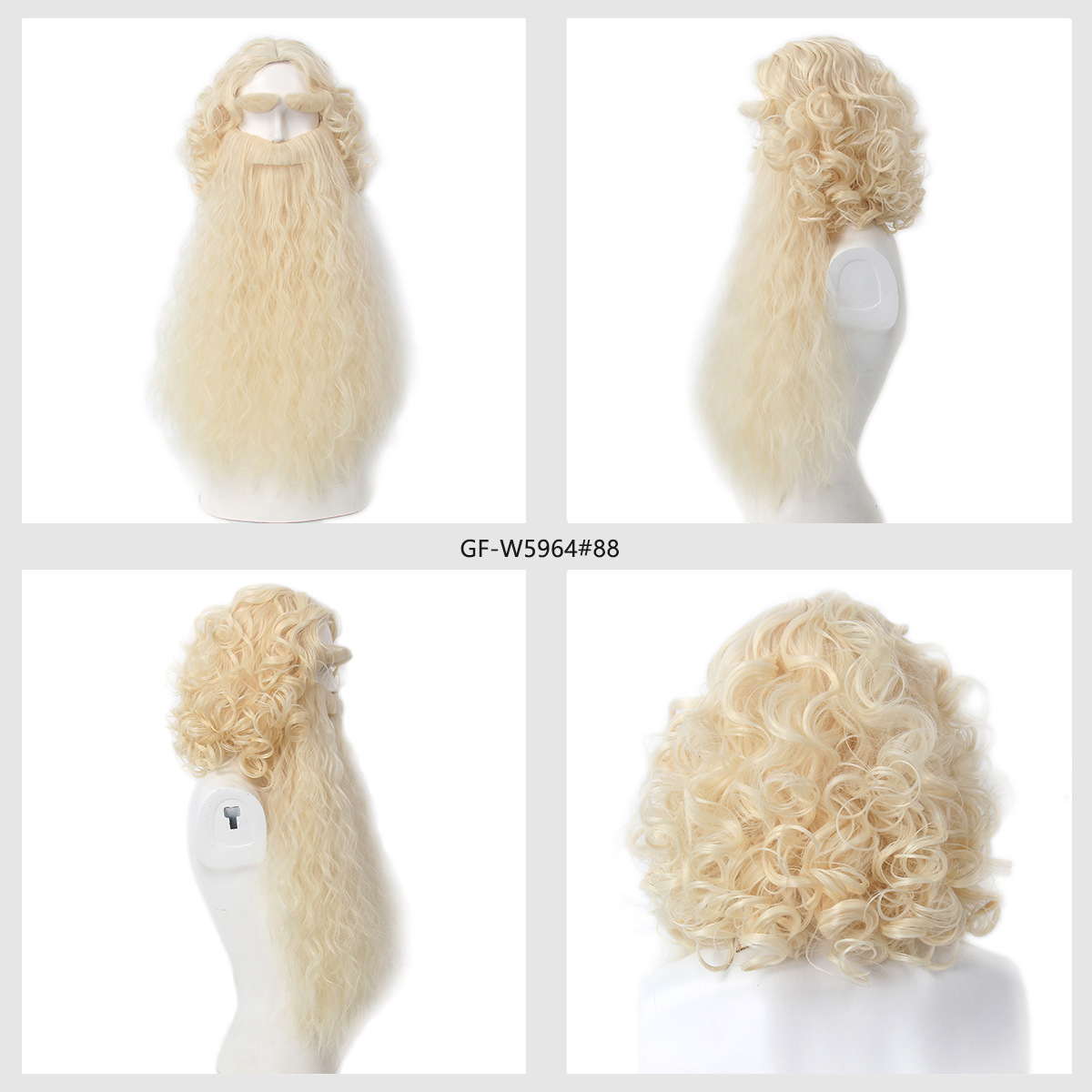 Christmas Santa Claus Hair Wig - Mens Accessories Style 评论和价格