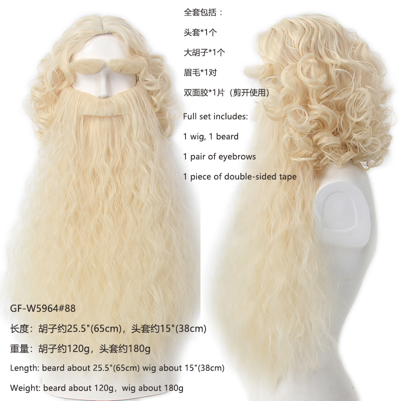 Christmas Santa Claus Hair Wig - Mens Accessories Style 评论和价格