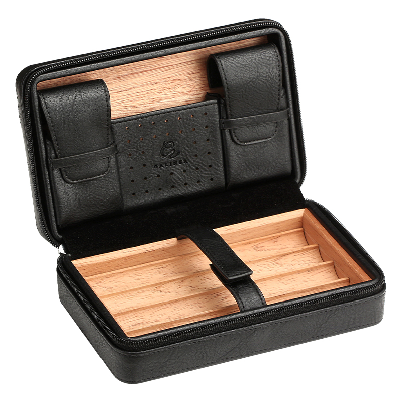 GALINER Leather Cigar Humidor  - Cigar Cutter Set 评论和价格