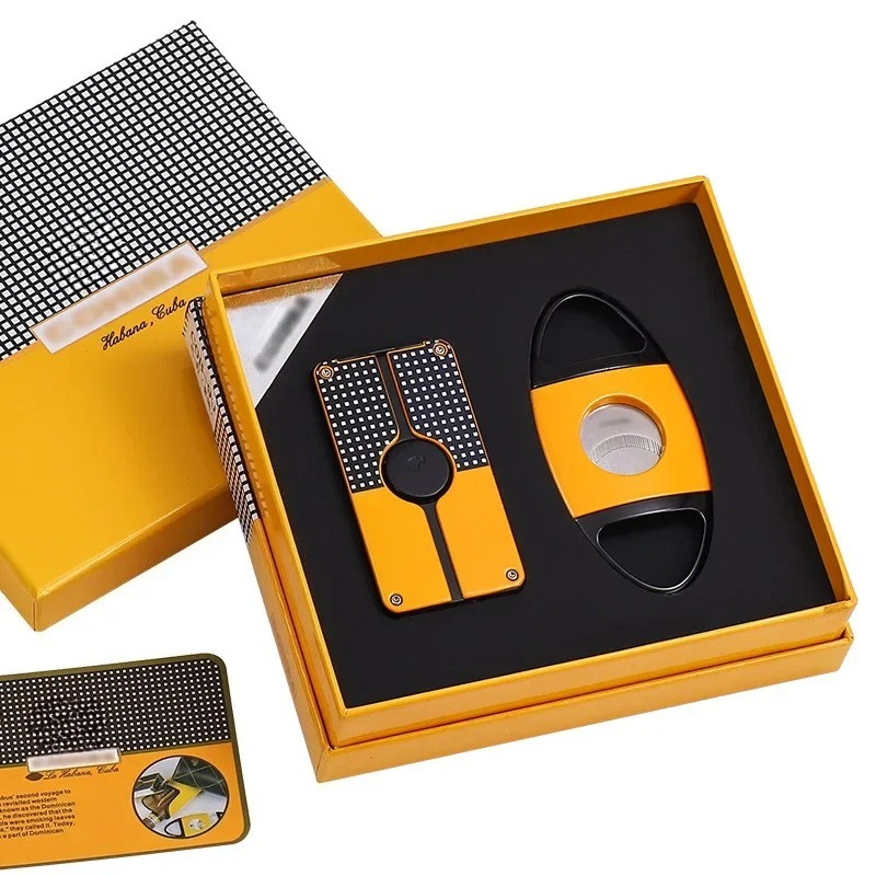 NEW Double-Bladed Straight Pun - Cigar Cutter Set 评论和价格