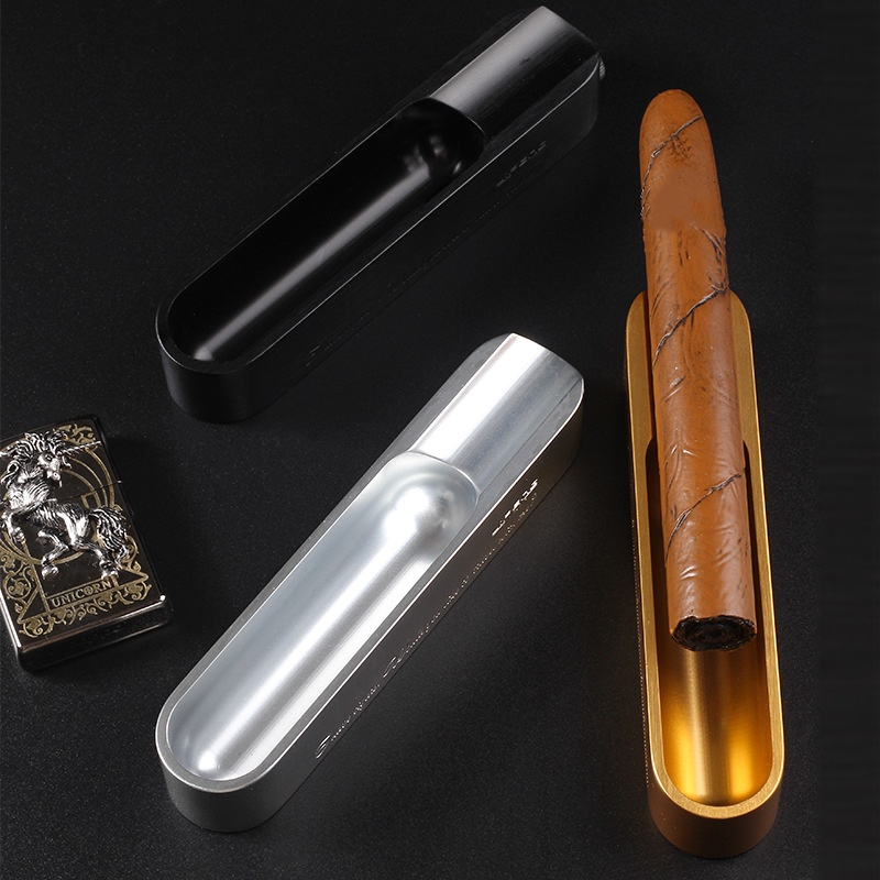 Portable 3-in-1 Cigar Ashtray  - Cigar Cutter Set 评论和价格