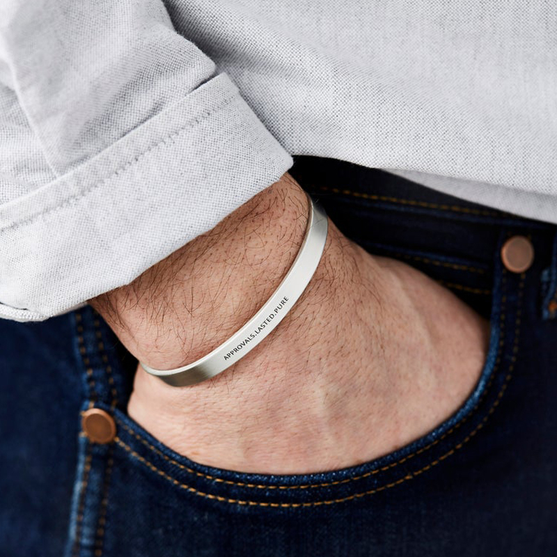 4MM To 8MM Free Engraving Cuff - Men Accessories All 评论和价格