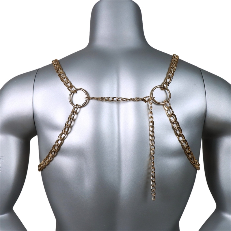 Men's Sexy Metal Body Chest Ch - Mens Accessories Style 评论和价格