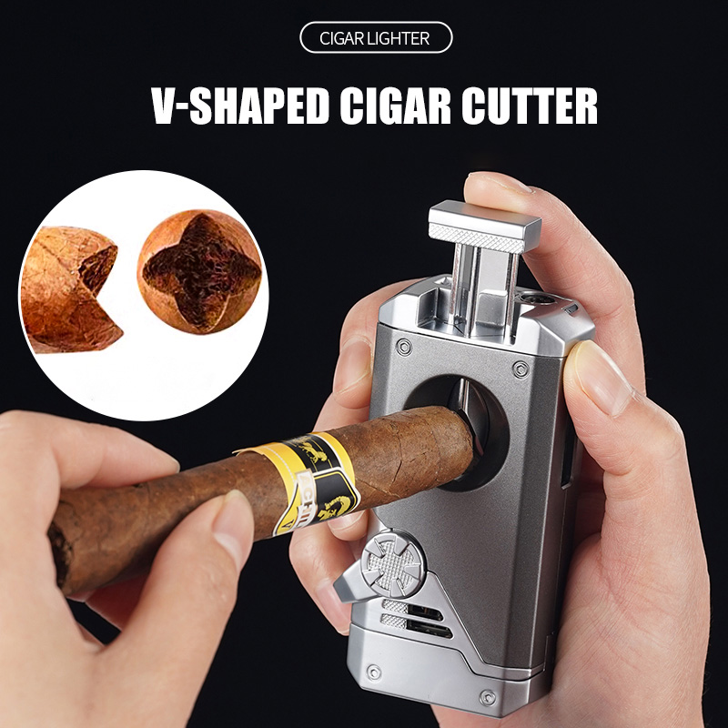 Multi-Function Cigar Lighter S - Cigar Cutter Set 评论和价格
