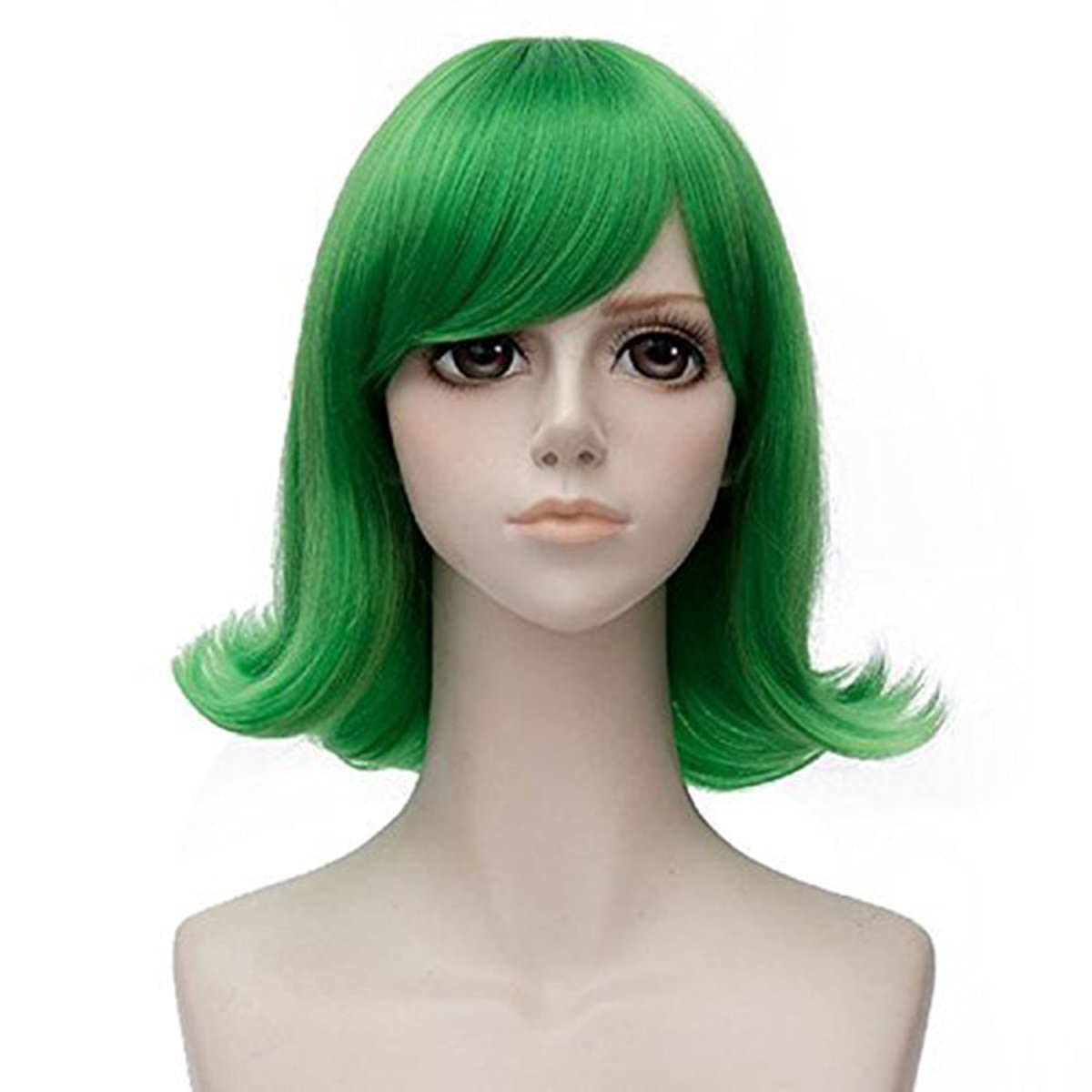 Short Green Wavy Cosplay Wigs  - Men'S Vegan Accessories 评论和价格