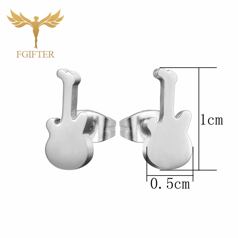 12 Pairs Music Guitar Earrings - Men Accessories In Store 评论和价格