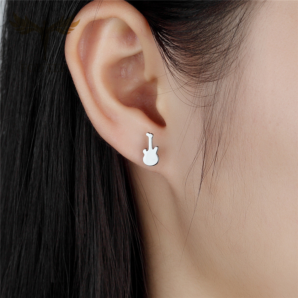 12 Pairs Music Guitar Earrings - Men Accessories In Store 评论和价格