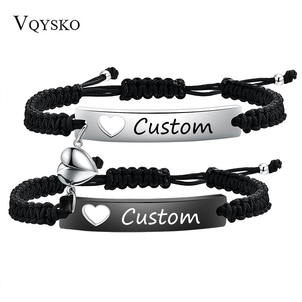 Custom Stainless Steel Couple  - Men Accessories All 评论和价格